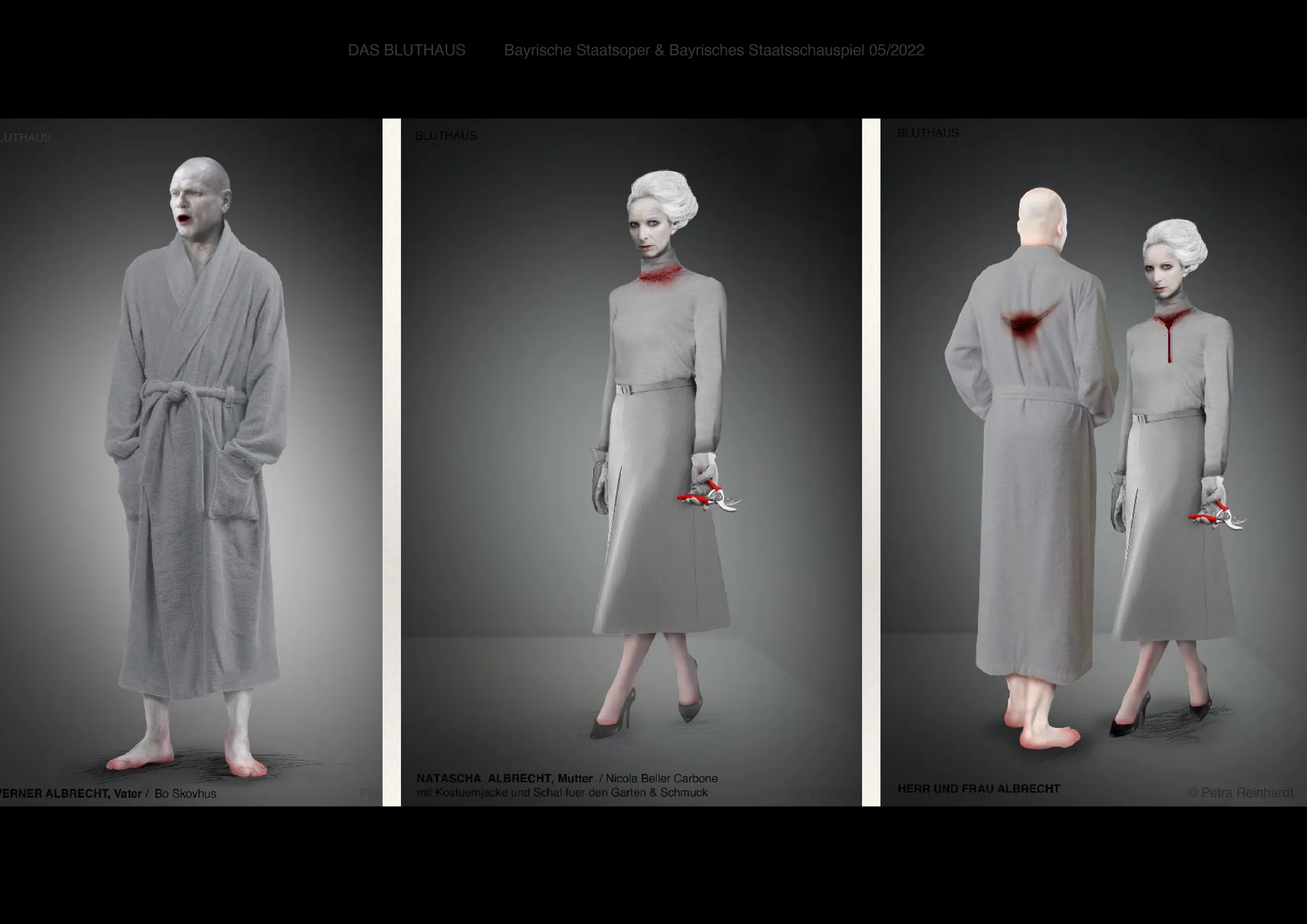 BLUTHAUS Bayerische Staatsoper, Bayerisches Staatsschauspiel Munchen, Costume Design by Petra Reinhardt