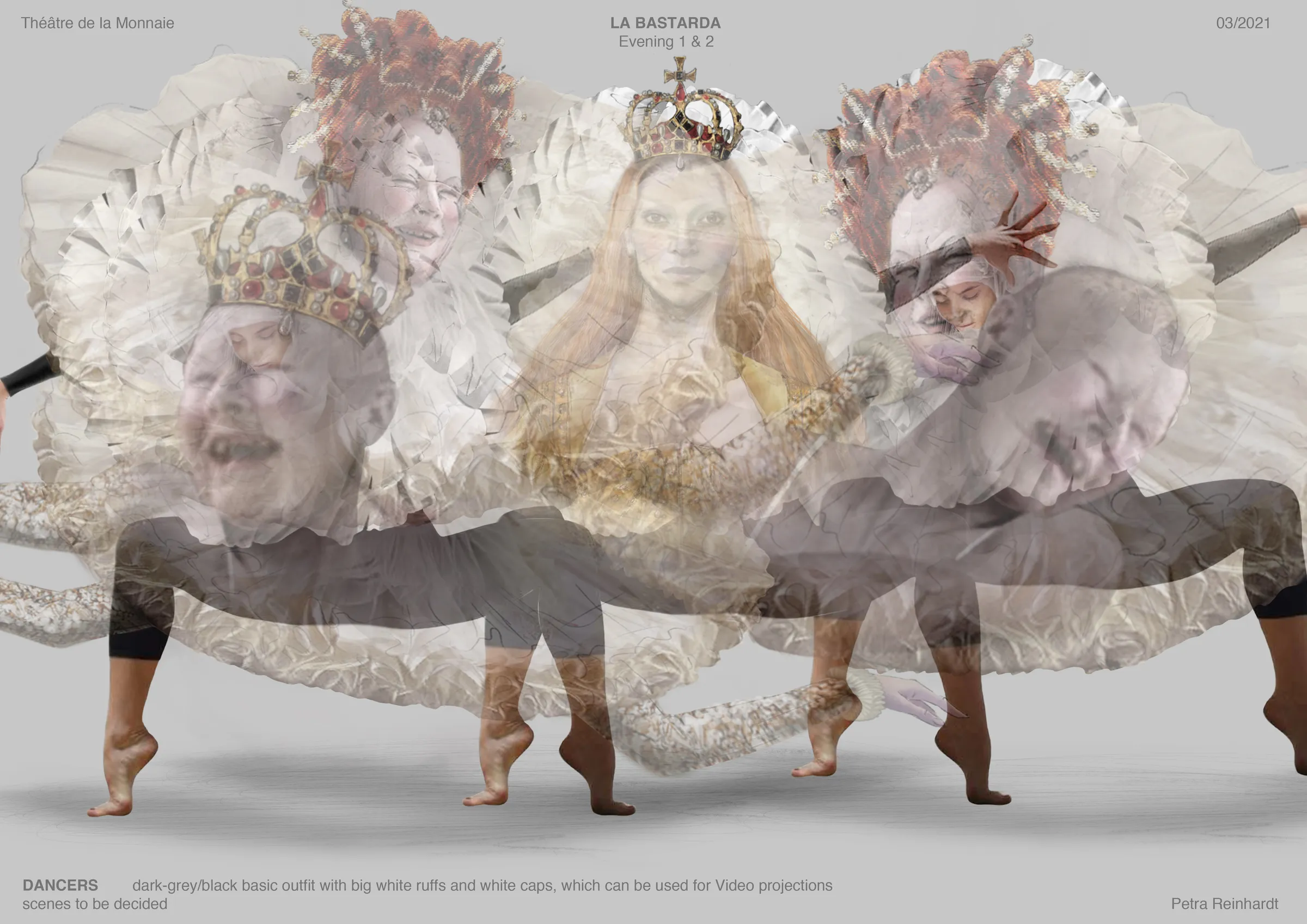 BASTARDA Theatre de La Monnaie, Bruxelles, Costume Design by Petra Reinhardt